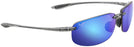 Rectangle Smoke / Blue Hawaii Lens Maui Jim Ho&#39;okipa 407 Bifocal Reading Sunglasses View #1