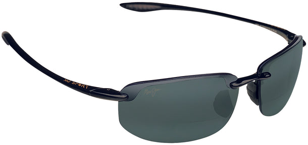 Rectangle Black / Grey Lens Maui Jim Ho&#39;okipa 407 Bifocal Reading Sunglasses View #1