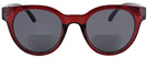 Round Red Audrey Bifocal Reading Sunglasses View #2