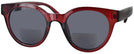 Round Red Audrey Bifocal Reading Sunglasses View #1