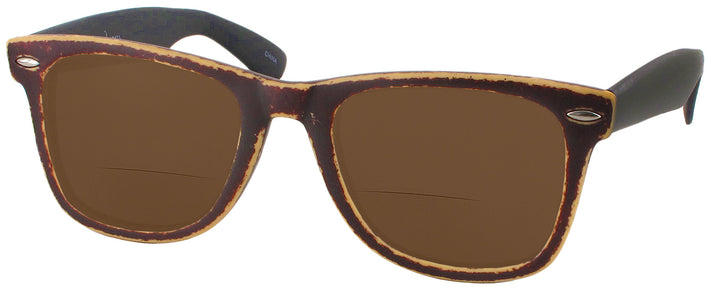 Wayfarer Distressed Brown Big Sur Bifocal Reading Sunglasses View #1