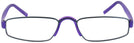 Rectangle Blue / Violet Fast Company Single Vision Half Frame View #2
