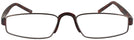 Rectangle Matte Tortoise/Brown Fast Company Single Vision Half Frame View #2
