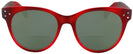 Round Matte Red Wellesley Bifocal Reading Sunglasses View #2
