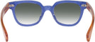 Square Translucent Blue Kala 8mm w/ Gradient Progressive No-Line Reading Sunglasses View #4