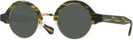 Round Amazon Green With Gold Kala Omega Progressive No-Line Reading Sunglasses View #1