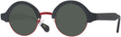 Round Matte Black With Red Kala Omega Progressive No-Line Reading Sunglasses View #1