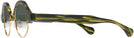 Round Amazon Green With Gold Kala Omega w/ Gradient Bifocal Reading Sunglasses View #3