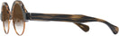 Round Brown Smoke With Orange Kala Omega w/ Gradient Bifocal Reading Sunglasses View #3