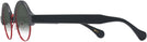 Round Matte Black With Red Kala Omega w/ Gradient Bifocal Reading Sunglasses View #3