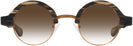 Round Brown Smoke With Orange Kala Omega w/ Gradient Progressive No-Line Reading Sunglasses View #2