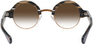 Round Brown Smoke With Orange Kala Omega w/ Gradient Progressive No-Line Reading Sunglasses View #4