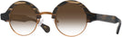 Round Brown Smoke With Orange Kala Omega w/ Gradient Progressive No-Line Reading Sunglasses View #1