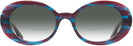 Oval Purple Blue Stripes Kala Sunflower w/ Gradient Bifocal Reading Sunglasses View #2