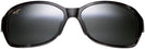 Rectangle Black &amp; Grey Tortoise/Grey Lens Maui JIm Koki Beach 433 View #2