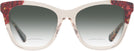 Cat Eye,Oversized Pattern Pink Kate Spade Alexane-S Bifocal Reading Sunglasses with Gradient View #2