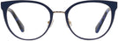 Cat Eye Blue Kate Spade Dariela Single Vision Full Frame View #2