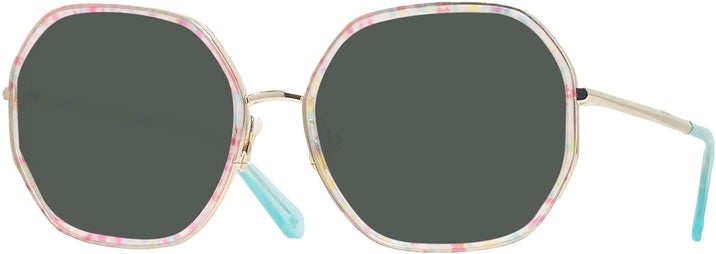 Oversized Gold Multi Color Metal Kate Spade Nicola-G-S Progressive No Line Reading Sunglasses View #1