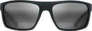 Rectangle Matte Black Rubber/Grey Lens Maui Jim Byron Bay 746 View #2