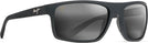 Rectangle Matte Black Rubber/Grey Lens Maui Jim Byron Bay 746 View #1