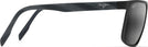 Rectangle Matte Black/Grey Lens Maui Jim Wana 846 View #3