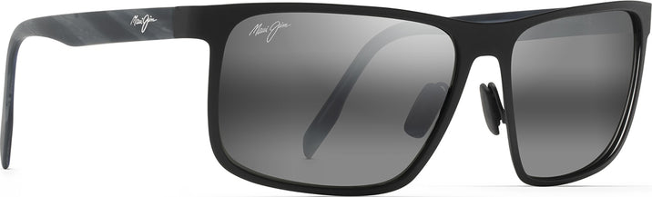 Rectangle Matte Black/Grey Lens Maui Jim Wana 846 View #1