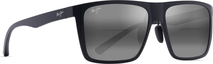 Rectangle Matte Black/neutral Grey Maui Jim Honokalani 455 Bifocal Reading Sunglasses View #1