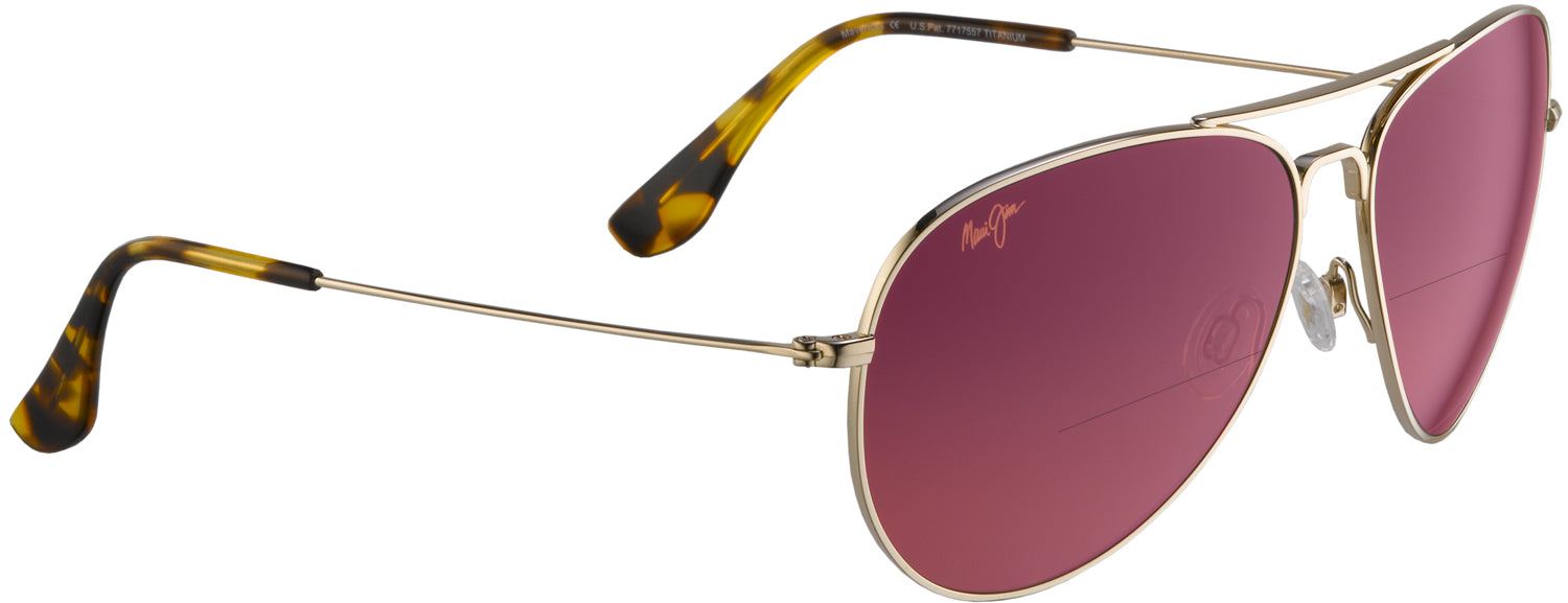 Gold/hcl Lens Maui Jim Mavericks 264 Bifocal Reading Sunglasses