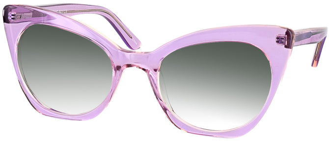 Cat Eye Crystal Lavender Millicent Bryce 166 Progressive No Line Reading Sunglasses with Gradient View #1
