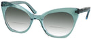 Cat Eye Crystal Green Millicent Bryce 166 Bifocal Reading Sunglasses with Gradient View #1