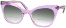 Cat Eye Crystal Lavender Millicent Bryce 166 Bifocal Reading Sunglasses with Gradient View #1
