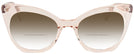 Cat Eye Crystal Peach Millicent Bryce 166 Bifocal Reading Sunglasses with Gradient View #2