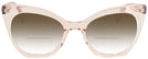 Cat Eye Crystal Peach Millicent Bryce 166 Bifocal Reading Sunglasses with Gradient View #2