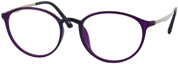 Round Plum Millicent Bryce 150 Progressive No Line Bifocal View #1