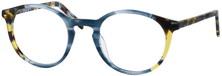 Round Blue Millicent Bryce 161 Single Vision Full Frame View #1