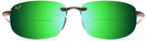 Rectangle SMOKE GREY/MAUI GREEN Maui Jim Ho&#39;okipa 407 Bifocal Reading Sunglasses View #2
