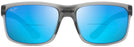 Rectangle Translucent Matte Grey/blue Hawaii Maui Jim Pokowai Arch 439 Bifocal Reading Sunglasses View #2