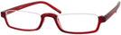Rectangle Red Nu Vue Single Vision Half Frame View #1