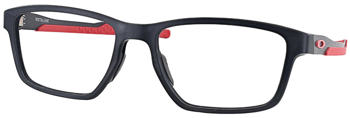 Rectangle Satin Black/Red Oakley OX8153L Metalink Single Vision Full Frame View #1