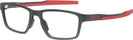 Rectangle Satin Black/Red Oakley OX8153 Metalink Single Vision Full Frame View #1