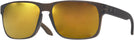 Rectangle Brown Smoke Oakley OX8156L Holbrook RX Progressive No Line Reading Sunglasses - Polarized with Mirror View #1