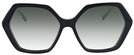 Oversized Black Iris Progressive No Line Reading Sunglasses w/ Gradient View #2
