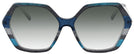 Oversized Tri Blue Iris Progressive No Line Reading Sunglasses w/ Gradient View #2
