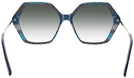Oversized Tri Blue Iris Progressive No Line Reading Sunglasses w/ Gradient View #4