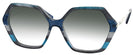 Oversized Tri Blue Iris Progressive No Line Reading Sunglasses w/ Gradient View #1