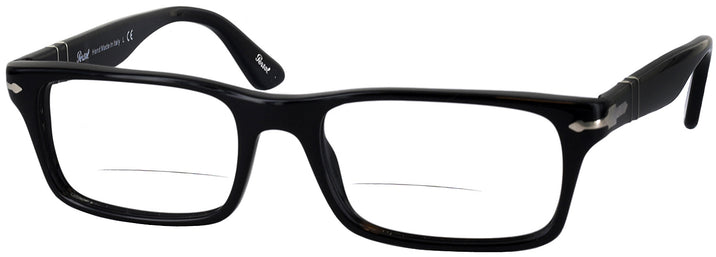 Rectangle Black Persol 3050V Bifocal w/ FREE NON-GLARE View #1