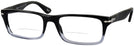 Rectangle Gradient Black Persol 3050V Bifocal w/ FREE NON-GLARE View #1