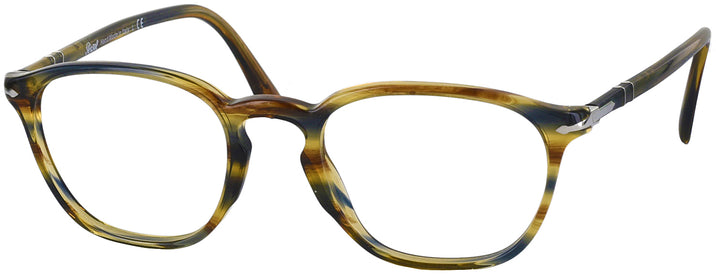 Square Striped Brown Grey Persol 3178V Computer Style Progressive with FREE NON-GLARE View #1