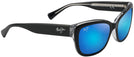 Cat Eye Black Crystal/Blue Hawaii Maui Jim Plumeria 768 View #1