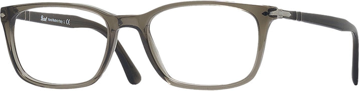 Square Transparent Grey Persol 3189V Single Vision Full Frame View #1